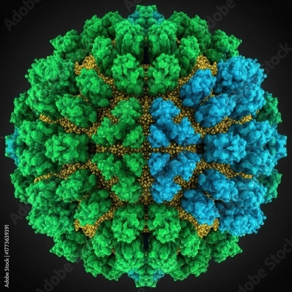 Obraz High Resolution CryoEM of Zika Virus Particle Architectural Transition in Development Research