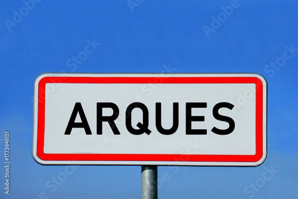 Obraz Ortsschild Arques