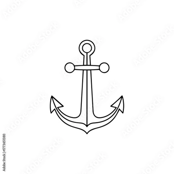 Obraz Classic anchor, a symbol of stability, hope, and maritime tradition for sailors