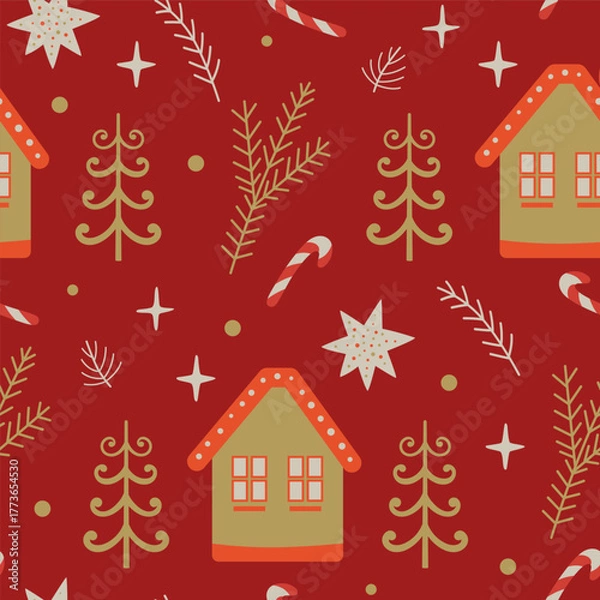 Fototapeta winter_christmas_pattern08.eps