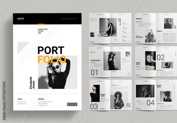 Fototapeta Minimal Portfolio Template