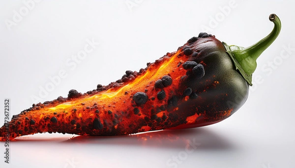 Obraz Hot chili pepper. On a white