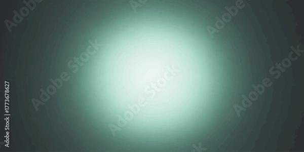 Fototapeta Abstract glowing vector background with a soft radial green gradient