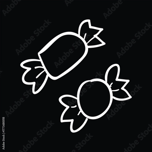 Obraz Halloween candy vector illustration