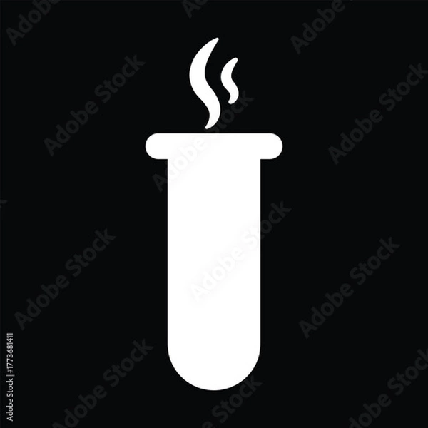 Obraz Boiling potion test tube Halloween vector icon