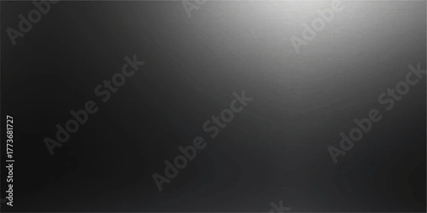 Fototapeta Brushed dark grey stainless steel texture backdrop with metallic light pattern