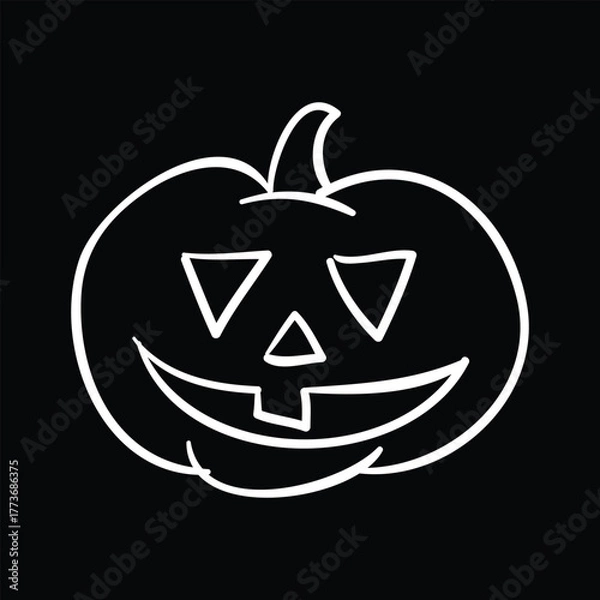 Obraz Halloween pumpkin jack-o�-lantern vector illustration