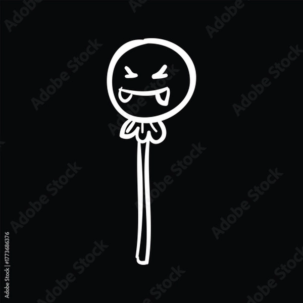 Obraz Halloween vampire lollipop vector illustration