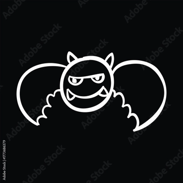 Obraz Halloween vampire bat monster vector illustration