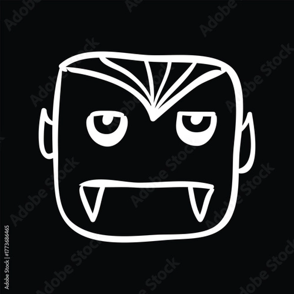 Obraz Halloween vampire face vector illustration