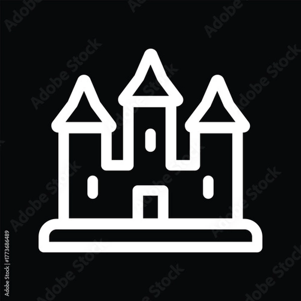 Obraz Haunted castle Halloween vector illustration