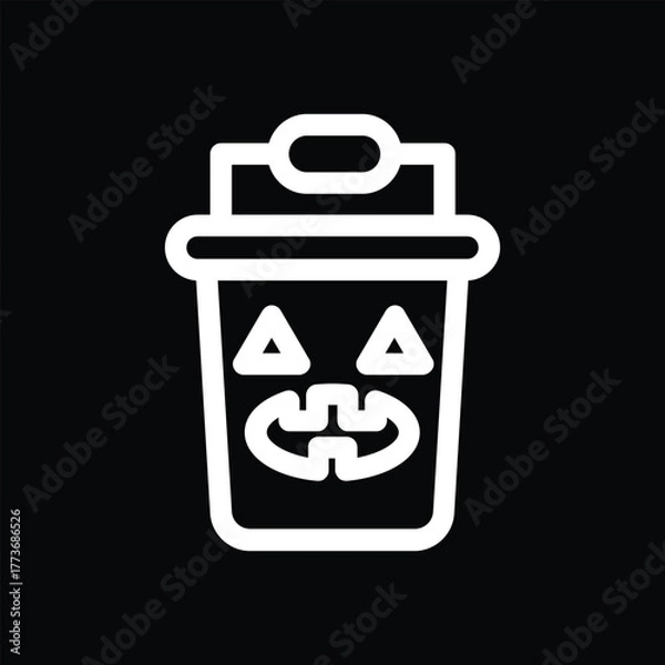 Obraz Halloween pumpkin bucket vector illustration