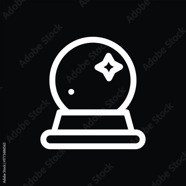 Obraz Crystal ball Halloween vector illustration