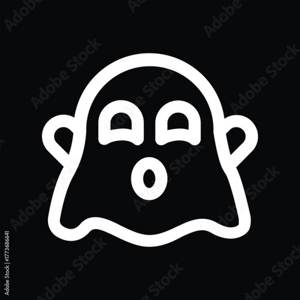 Obraz Cute ghost Halloween vector illustration