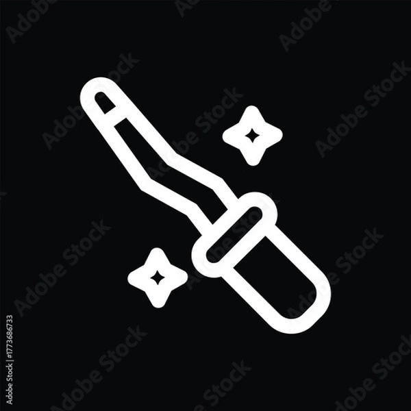 Obraz Magic wand Halloween icon vector illustration