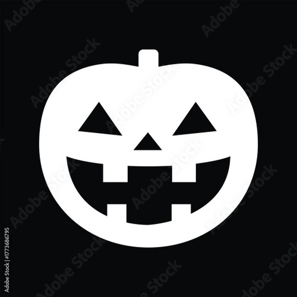 Obraz Smiling jack-o'-lantern Halloween vector illustration