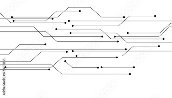 Obraz Abstract digital background with technology circuit board texture. Electronic motherboard illustration.