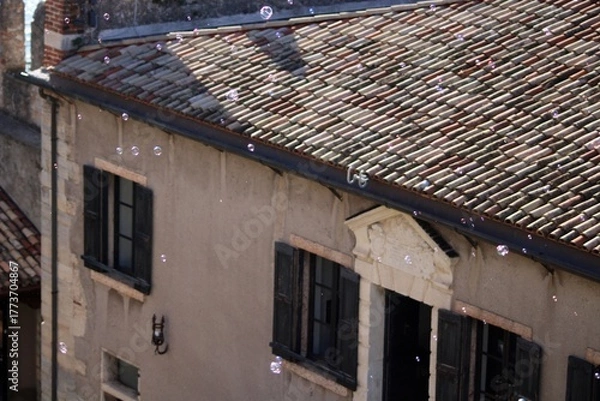 Obraz Bubbles in Scaligeri Castle, Malcesine