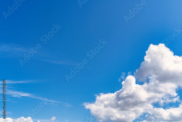 Obraz Clear sky with isolated cumulus clouds