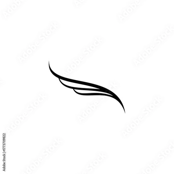 Fototapeta abstract beauty symbol logo, simple wave design