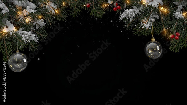 Fototapeta 聖なる星空に輝くツリー