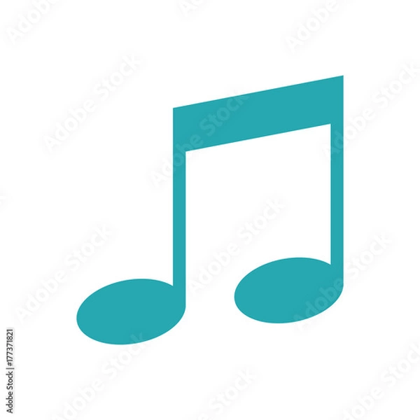 Fototapeta Music note symbol icon vector illustration graphic design