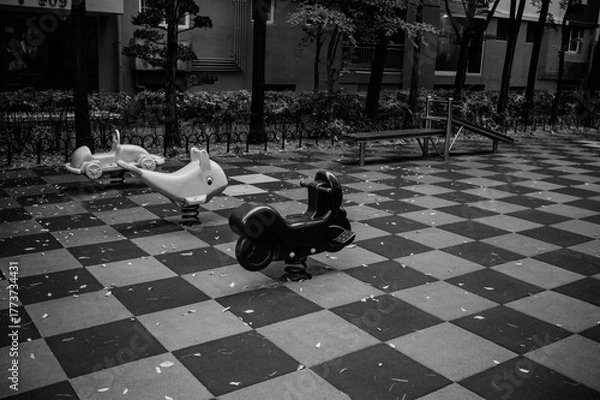 Fototapeta 아파트 놀이터 