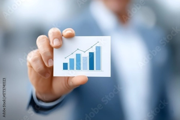 Obraz Executive explaining graph chart in charity, businessperson, cooperation