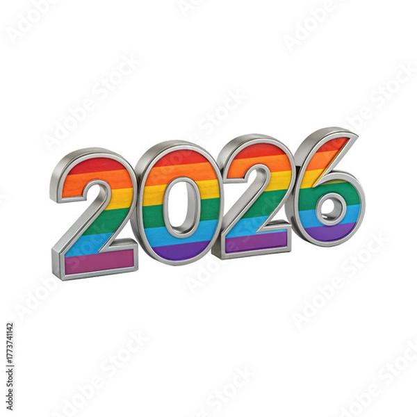 Fototapeta Pride 2026 celebration with rainbow colors