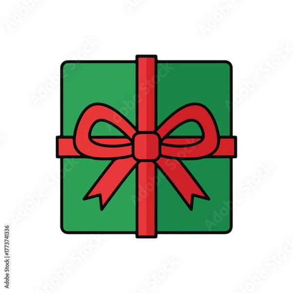 Obraz gift box with ribbon