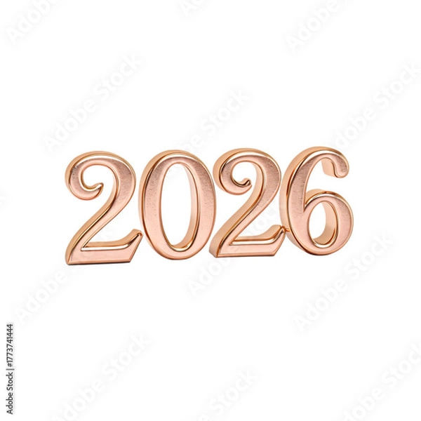 Fototapeta Shimmering 2026 numerals herald future success