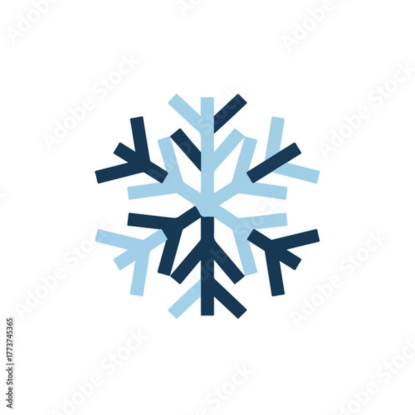 Fototapeta snowflake icon on white background