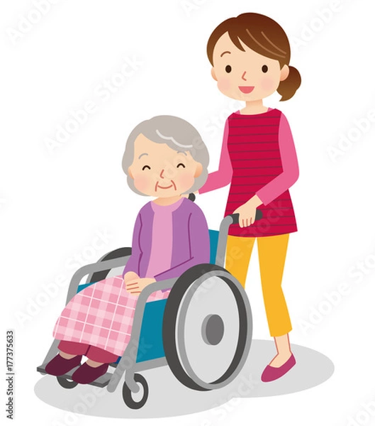 Fototapeta 介護　家族