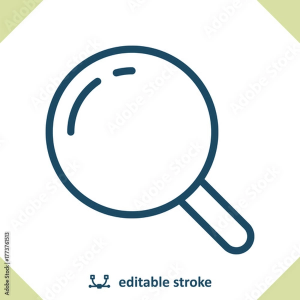Fototapeta Magnifying Glass - Magnifier Icon