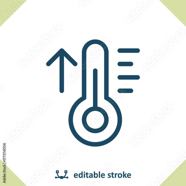 Obraz Thermometer Icon. Temperature, Weather, Heat, Cold