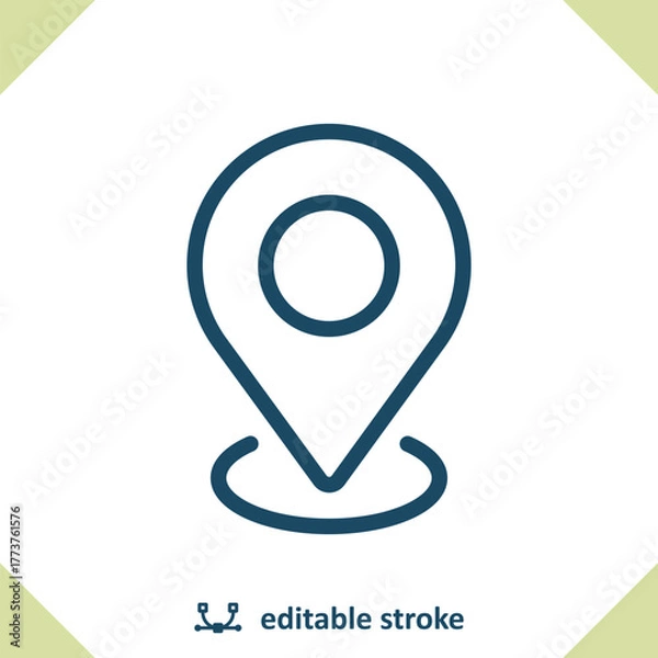 Fototapeta Map Pin Icon. Map Marker, Map, GPS, Location