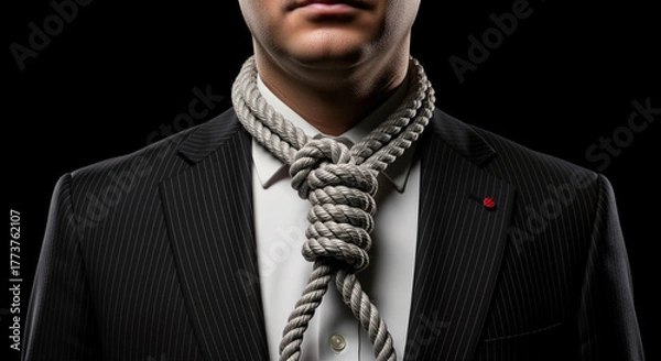 Obraz Corporate Asphyxiation: The Executive's Ligature of Success 