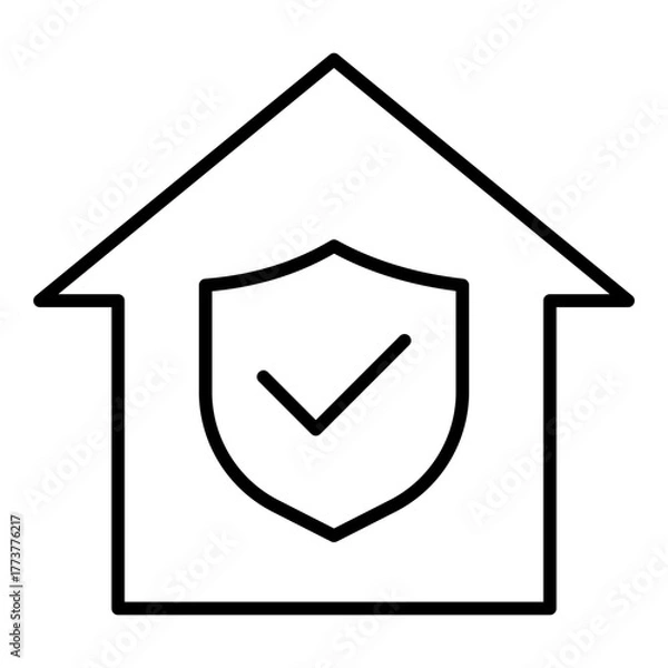 Fototapeta Disaster Risk Reduction Icon. Vector Line Icon