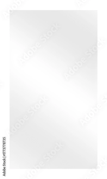 Obraz Clear 9:16 Vertical glass on a transparent background. Realistic smartphone, screen glare. Shiny transparent glass panel, plastic sheet. See-through PNG