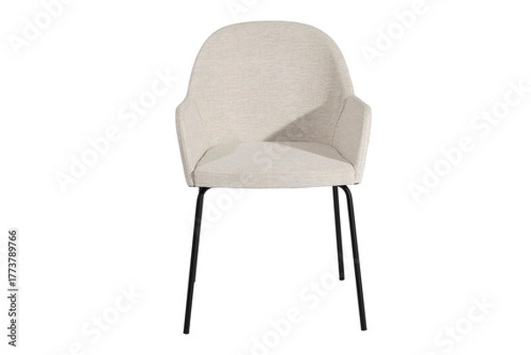 Fototapeta Ergonomic Leatherette grey Office Chair front with Swivel Base and Wheels 3 view brown color Comfortable Swivel Desk Chair with Padded Seat and Armrests Faux Leather Swivel Wheel