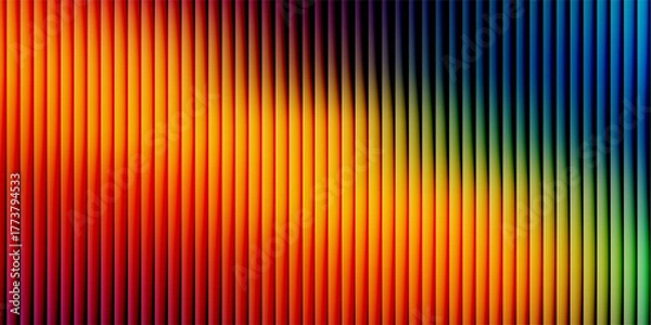 Obraz A dynamic abstract background featuring a smooth transition of colors from fiery red and orange to deep blue and teal overlaid with a fine grain