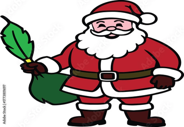 Obraz cartoon santa claus