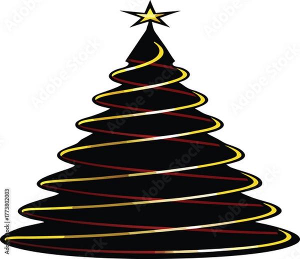 Obraz abstract christmas tree