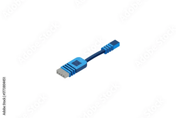 Obraz Lan cable on white background