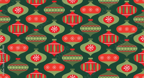 Obraz christmas decoration seamless pattern design