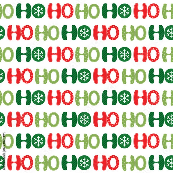 Obraz playful christmas seamless pattern design