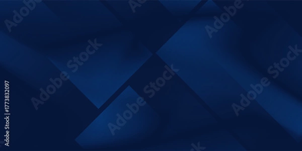 Fototapeta Black dark navy blue silver abstract pattern background. Geometric shape. Line triangle angle fold polygon diamond 3D simple abstract modern