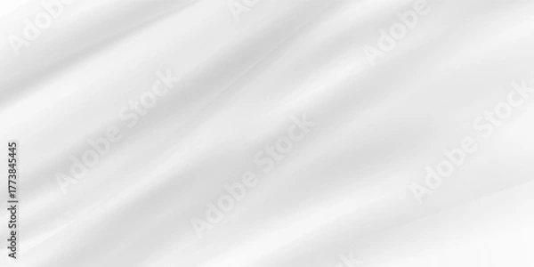Fototapeta White gray satin texture that is white silver fabric silk panorama background with beautiful soft blur pattern natural.