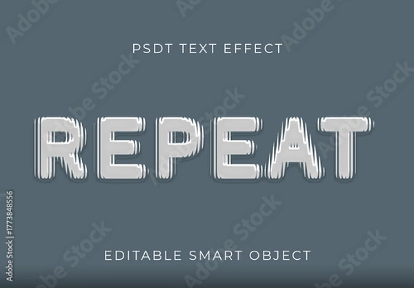 Obraz Transparent 3D Reeded Glass Text Effect Bold Distorted Font