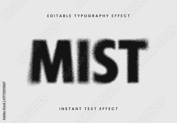 Obraz Black Noise Blur Text Effect Grain Distortion Font